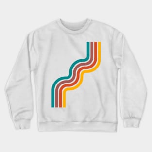 Retro Colorful Curvy Line 2 Crewneck Sweatshirt